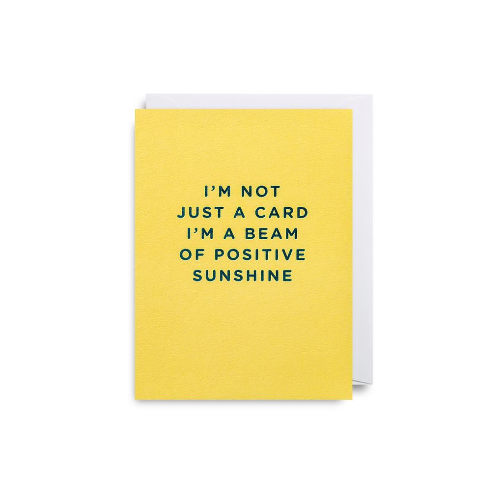 Pikkukortti Lagom - I'm not just a card I'm a beam of positive sunshine