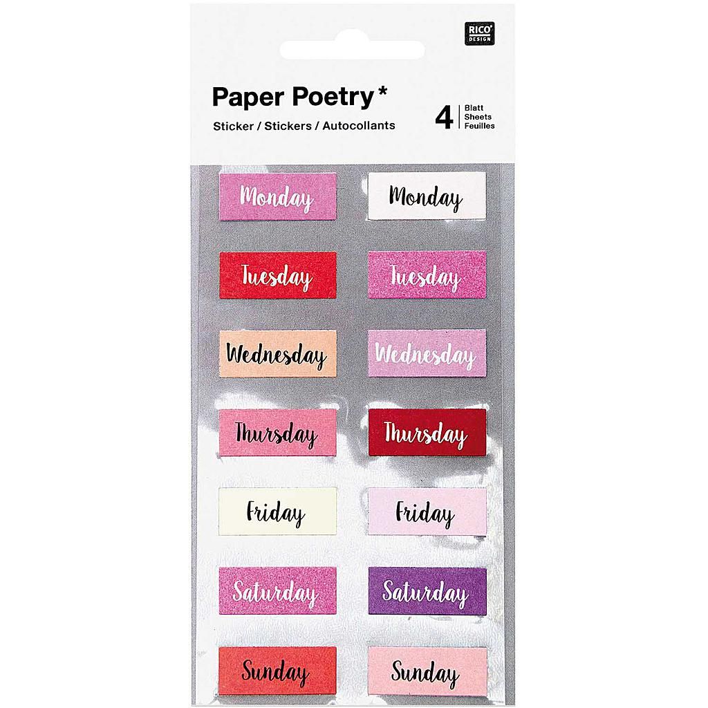 Tarrasetti Paper Poetry - Bujo Weekdays Pink