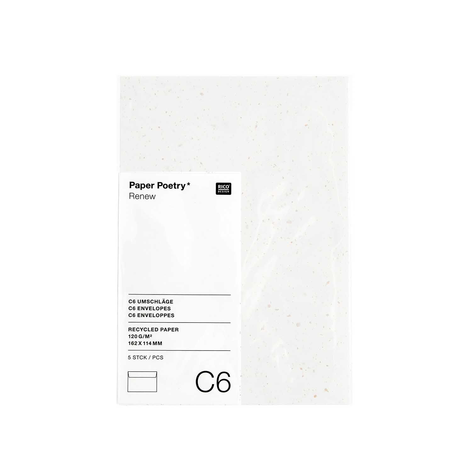 Kirjekuoret 5kp C6 Paper Poetry - Offwhite/rose gold