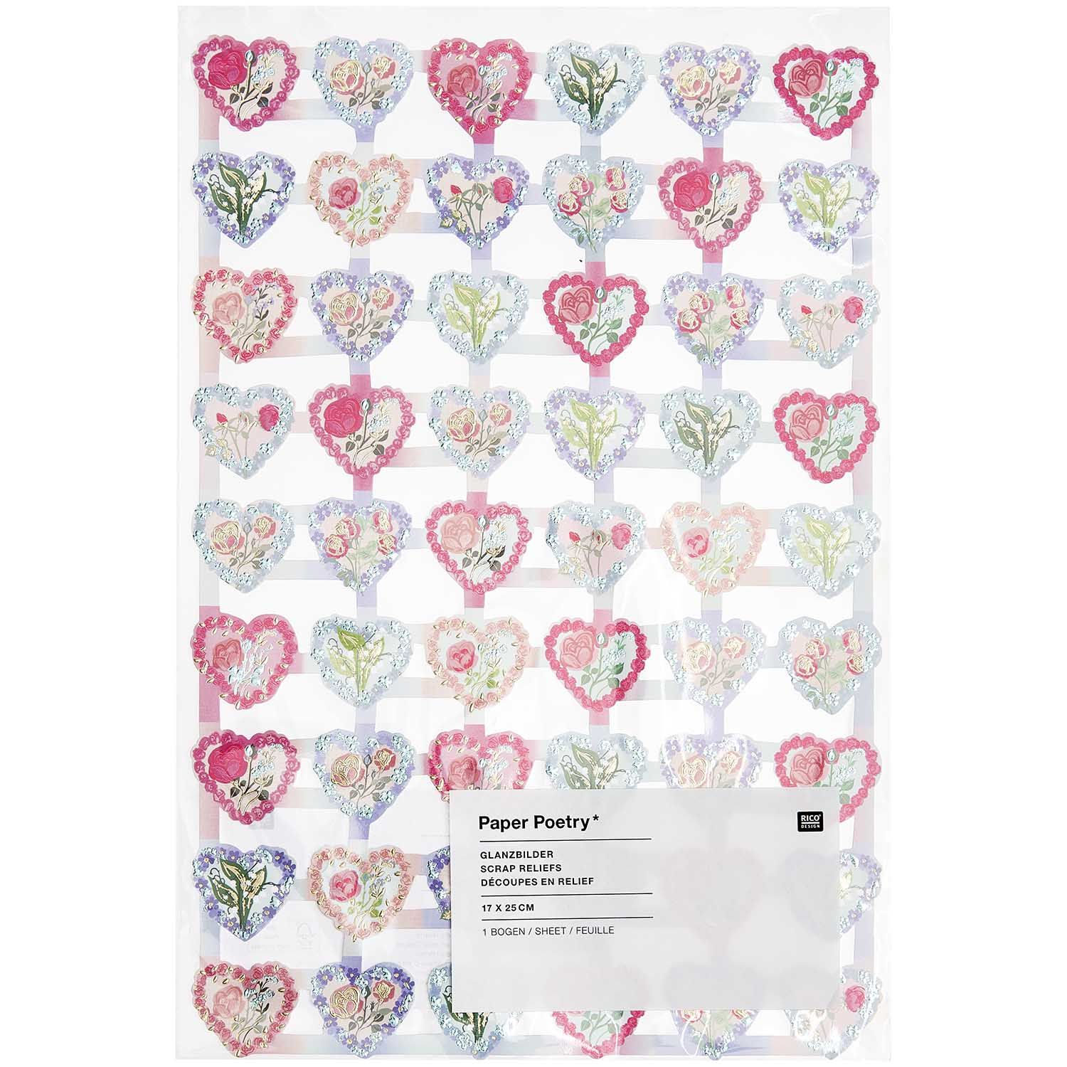 Kiiltokuva Rico Design - Pienet sydämet