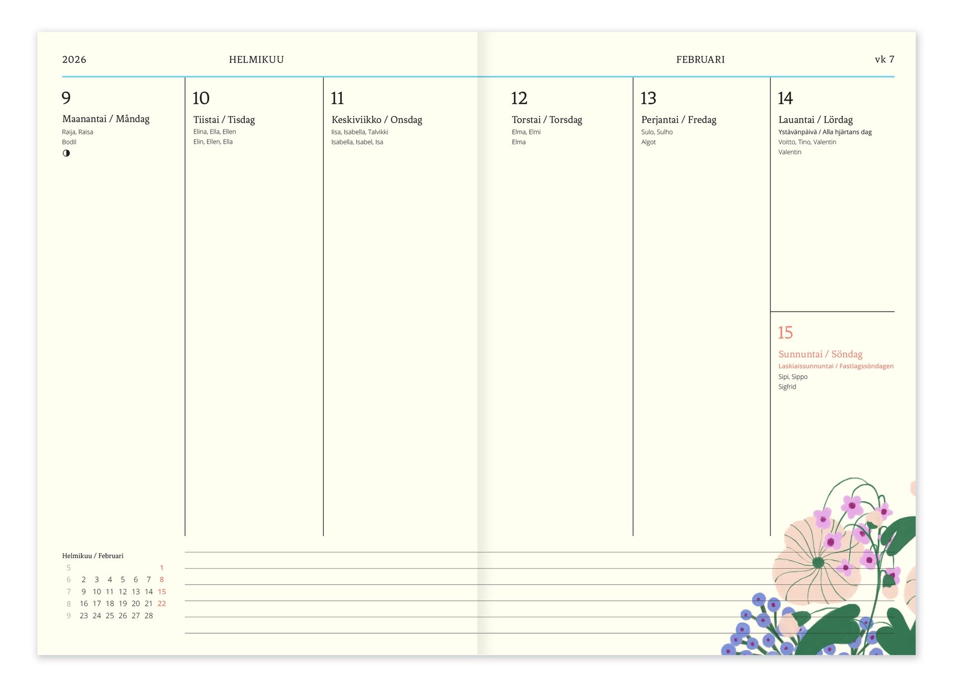 Viikkopäivyri Midi Putinki - Polka Paper 2026