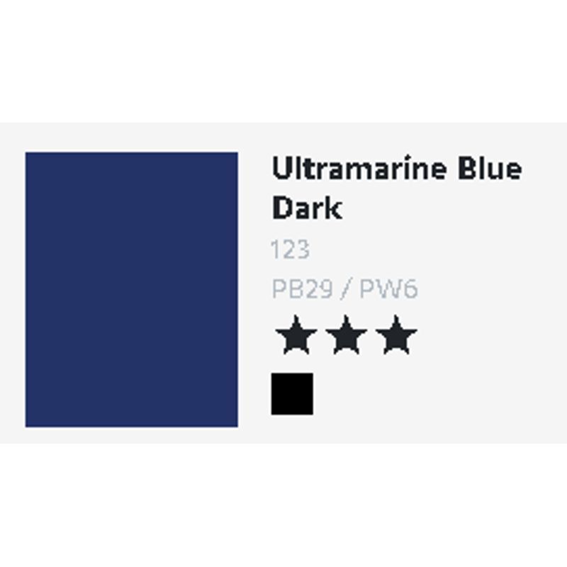 T DR Aquafine Gouache 123 15ml Ultramarine Blue Da