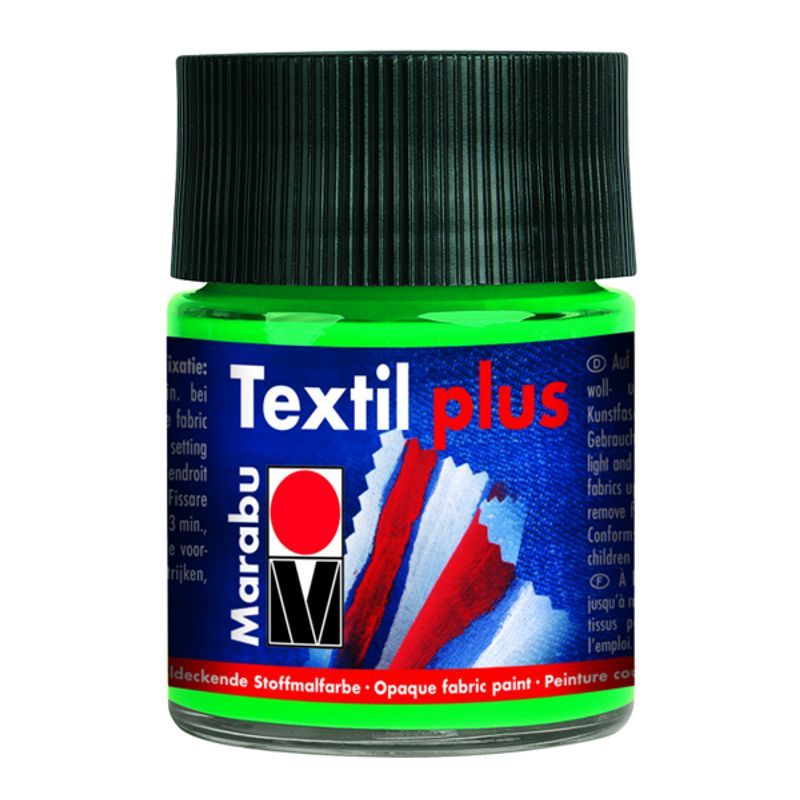Marabu Tekstiiliväri PLUS 50ml 015 french green, vaaleille ja tummille kankaille