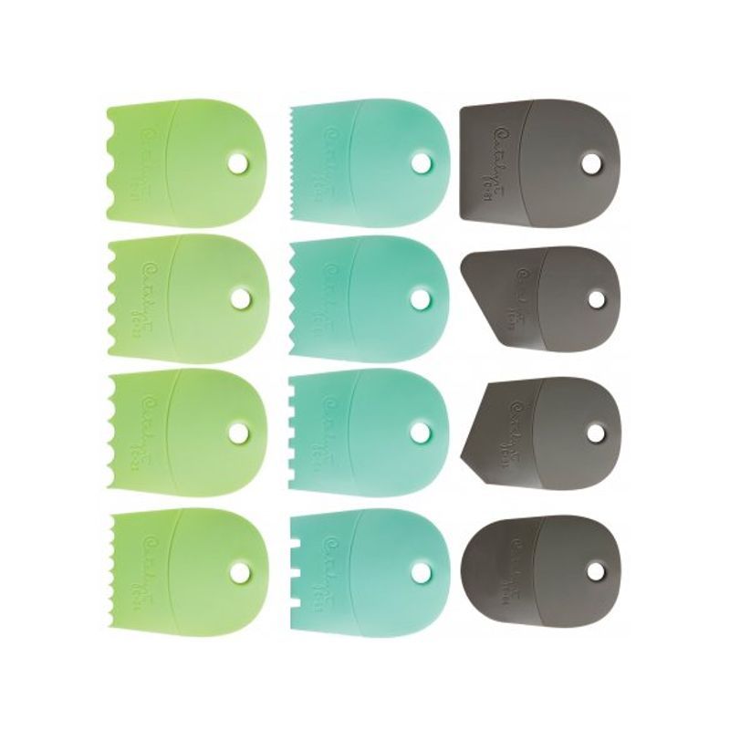 Princeton Contour kuviointikampa No 23 Vihreä, nylonia