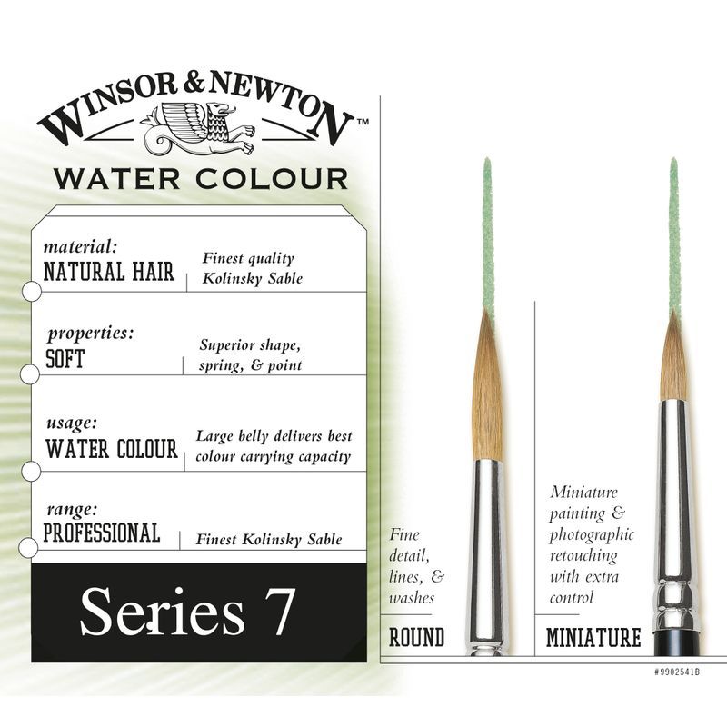 WN Series 7 Mini 3 näädänkarvasivellin H2,6xP8,5mm, lyhyt varsi pyöreä