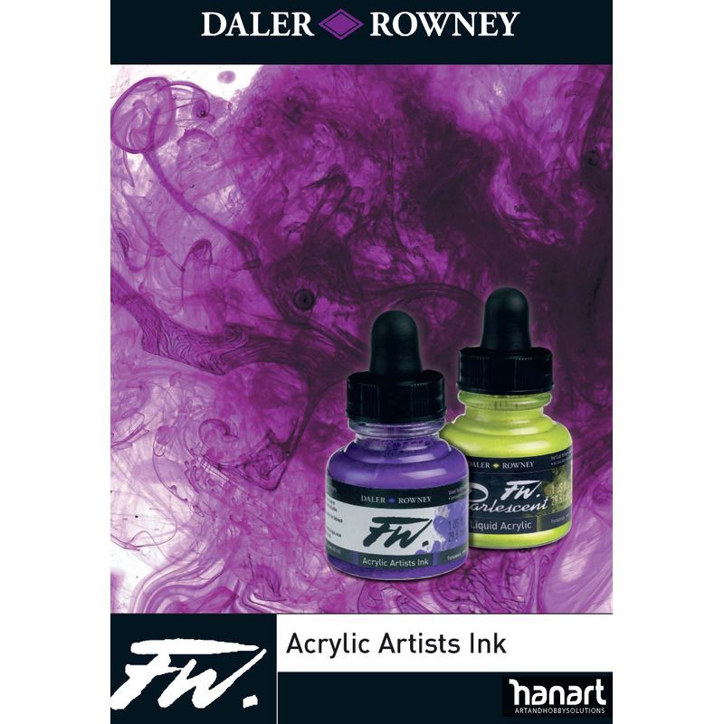DR FW Acrylic ink 29.5ml 412 Process magenta, Taiteilijatasoinen muste