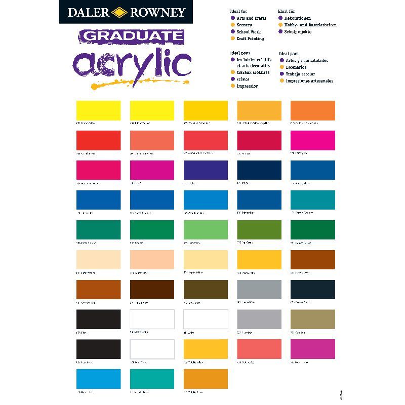 DR Graduate acrylic 500ml 065 Paynes grey, 500ml akryyliväri