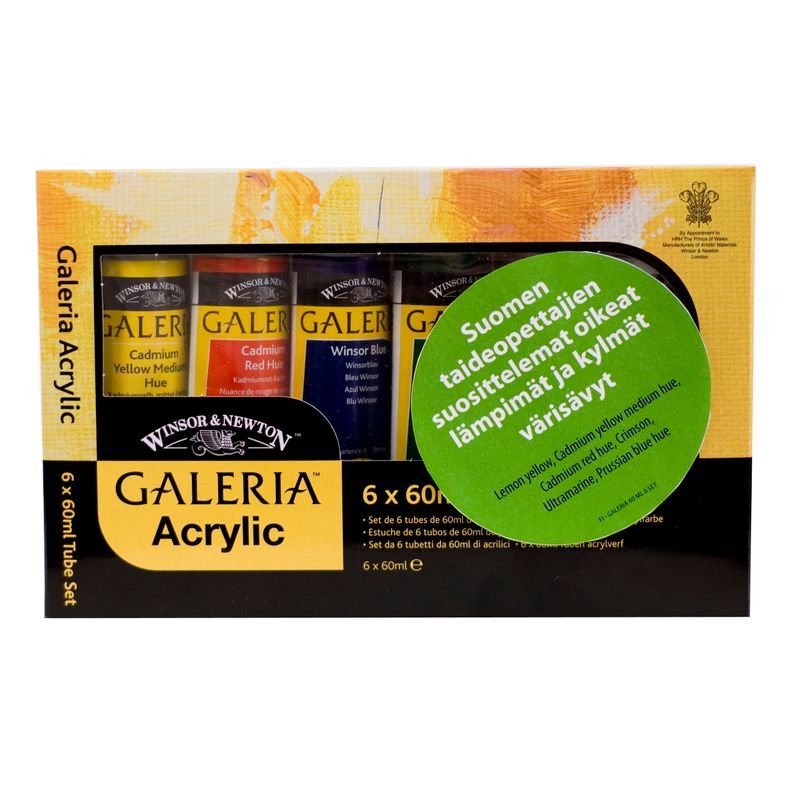 WN Galeria 6x60ml - Suomen Värisävyt!, akryylivärilajitelma FIGA06