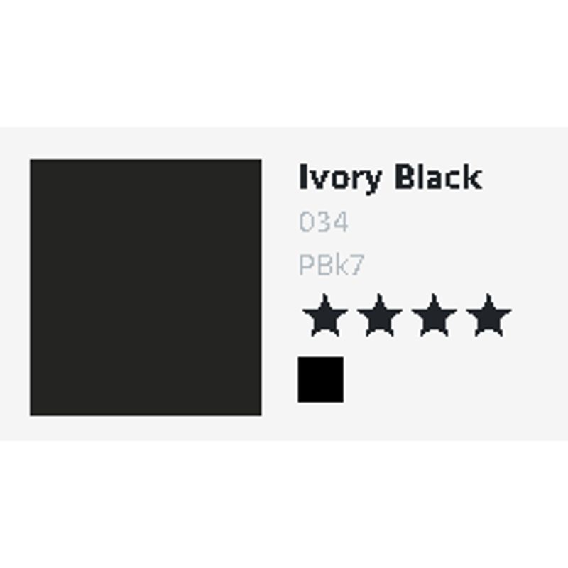 T DR Aquafine Gouache 034 15ml Ivory Black