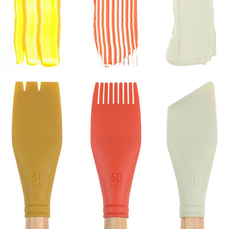 Princeton Blade silikonisivellin No 5 30mm Oranssi, pitkävartinen