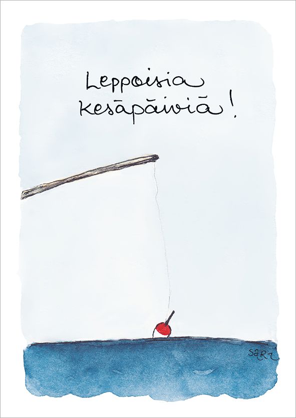 Postikortti Sari's Artwork - Leppoisia kesäpäiviä!, Onki