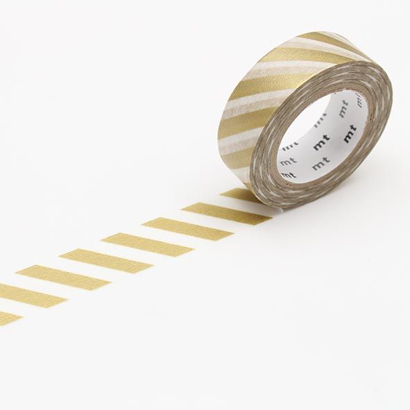 MT masking tape - stripe gold 2
