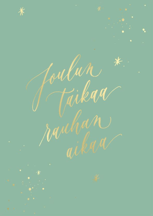 Postikortti joulu Kalligrafiastudio - Joulun taikaa