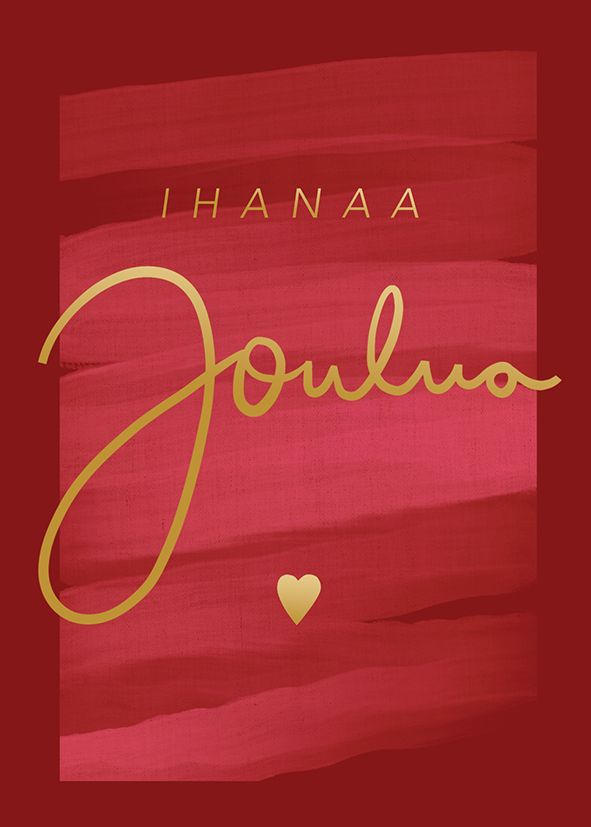 2-osainen kortti joulu Putinki Letters - Ihanaa joulua