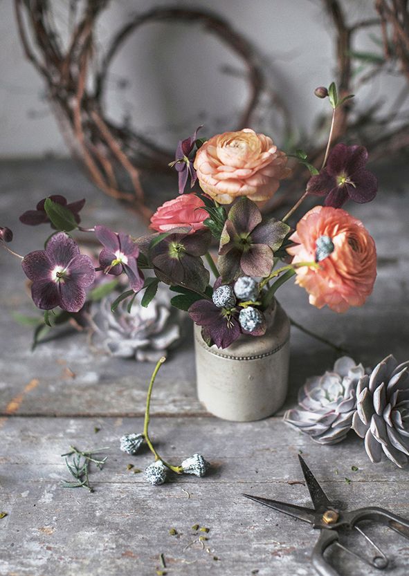 Postikortti joulu Kreetta Järvenpää - Helleborus and Friends 2019