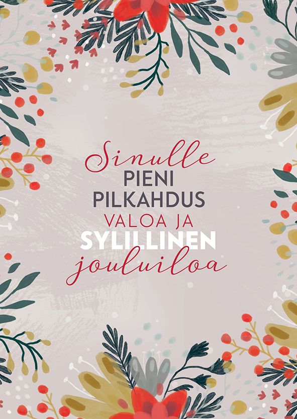 P Joulukortti Hidasta Elämää - Sylillinen jouluiloa