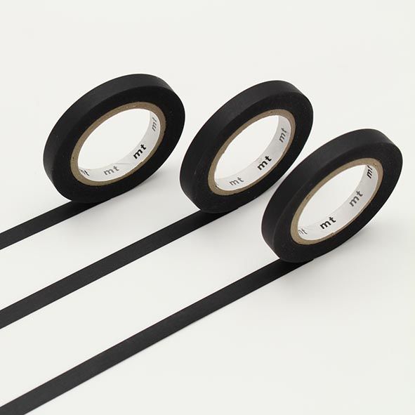 MT masking tape - 3 rolls/set matte black