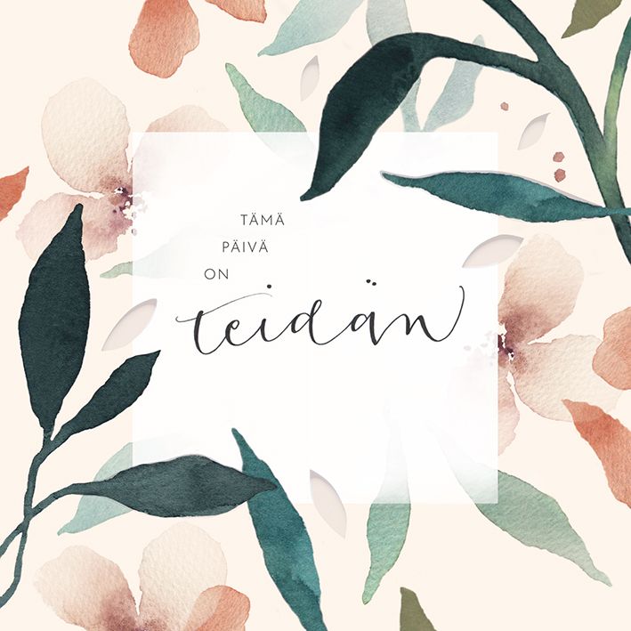 2-osainen neliökortti Henna Adel - Tämä päivä on teidän