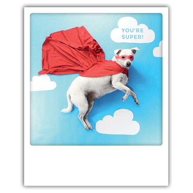 Postikortti Pickmotion - Superkoira, you're super