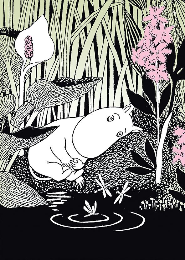 2-osainen kortti Muumi - Mietteliäs Muumi