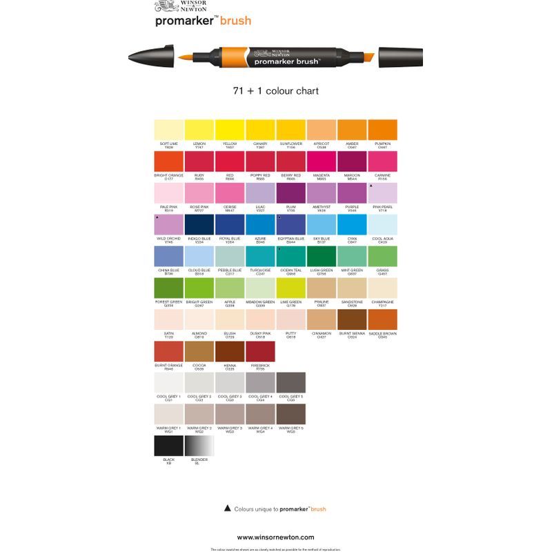 WN Promarker Brush Skin tones 6 Set 1, sivellintussilajitelma