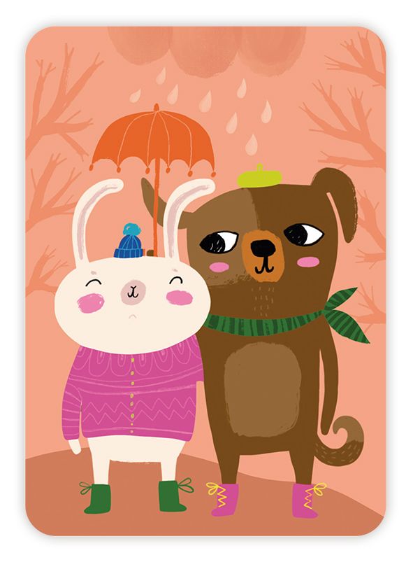 Postikortti Mira Mallius - Pupu ja koira