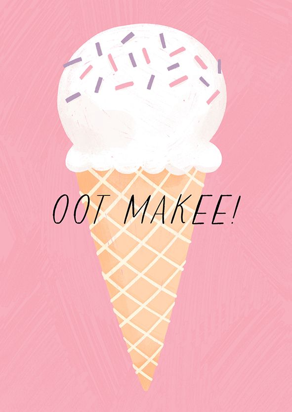 Postikortti Kaisu Sandberg - Jäätelö, Oot makee!
