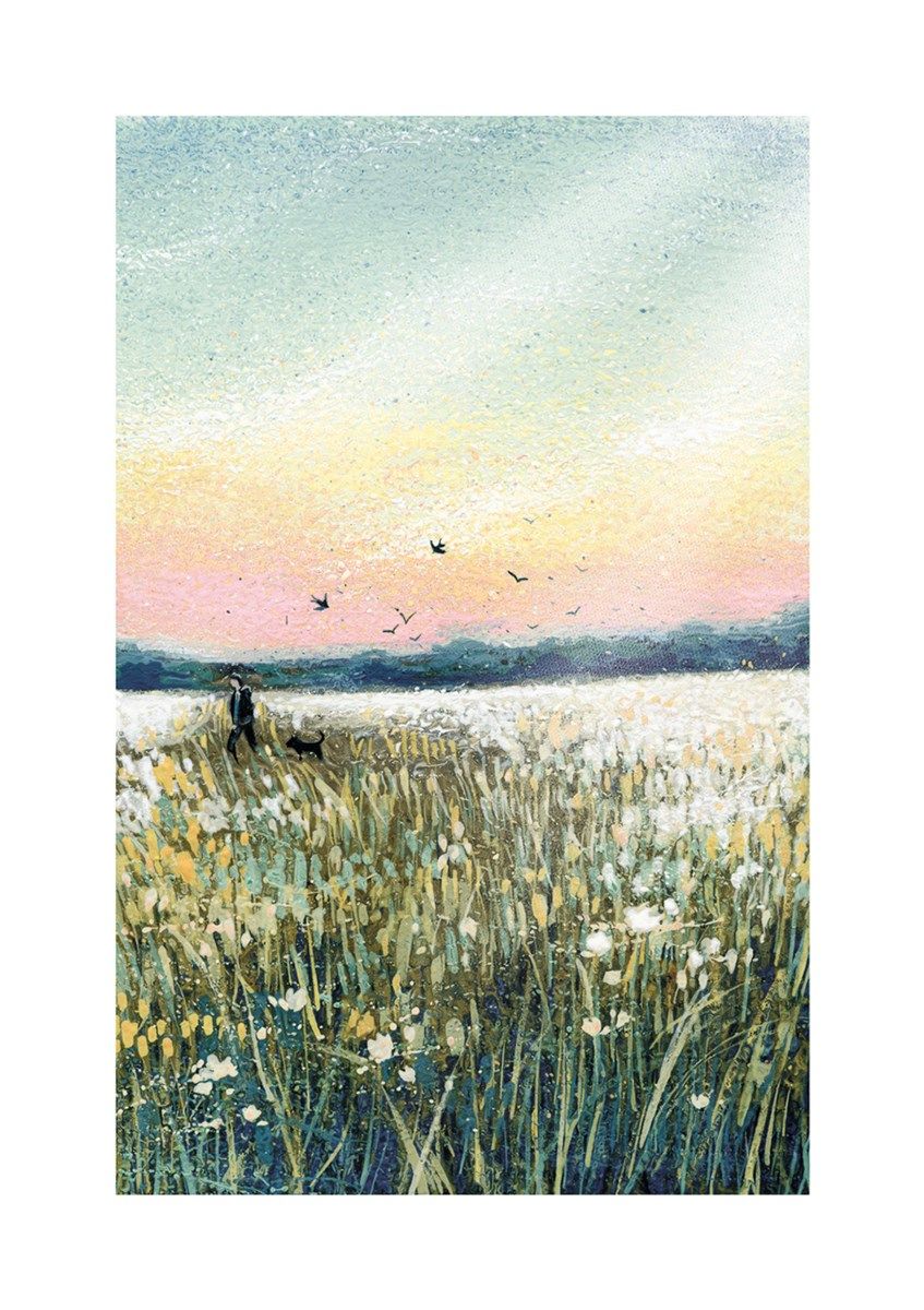 2-osainen kortti The Art File - Kulkijat niityllä