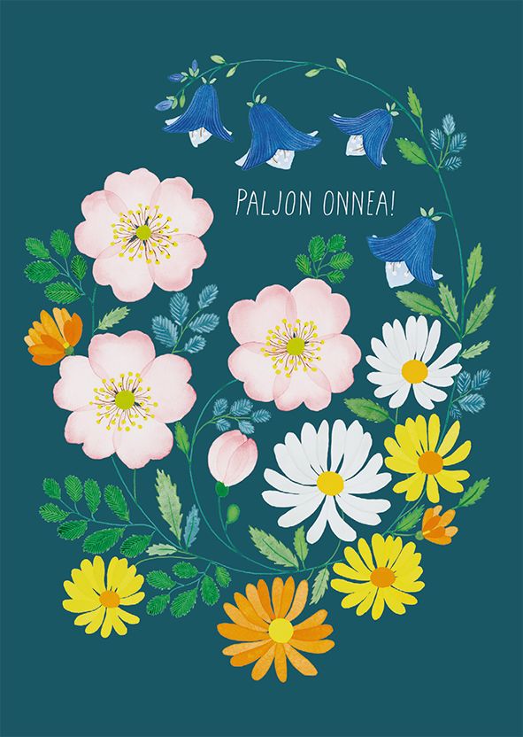 2-osainen kortti Anna Emilia - Paljon onnea!