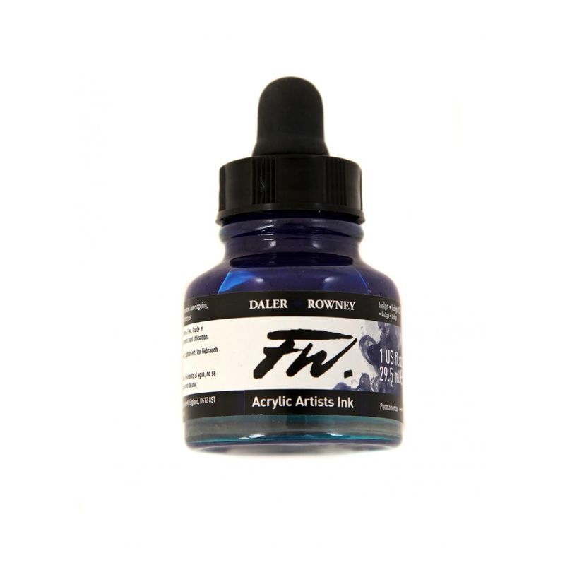 DR FW Acrylic ink 29.5ml 127 Indigo, Taiteilijatasoinen muste