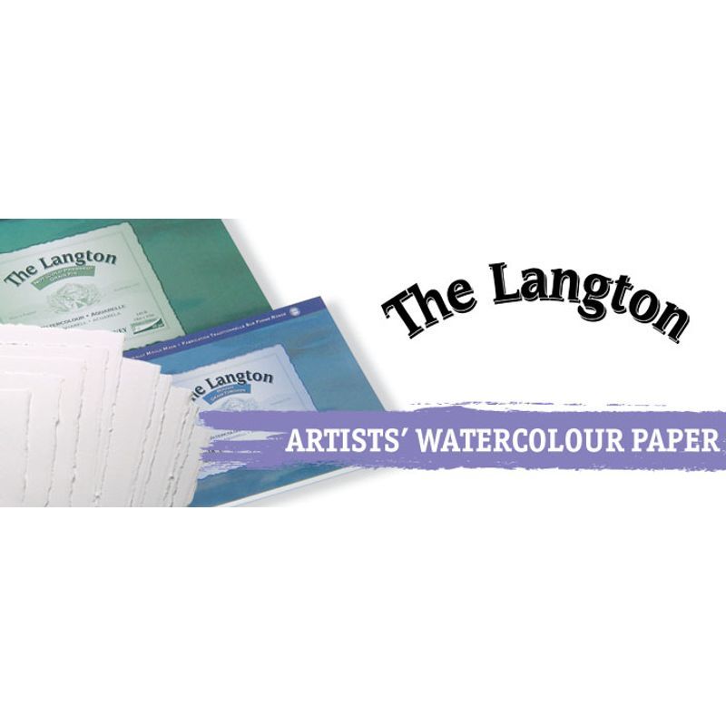 DR Langton akvarellilehtiö 300g 40x30,4 (12) PK, 12 lehteä, puolikarkea sellu