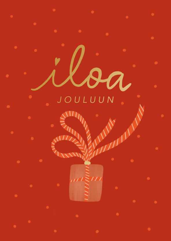 Postikortti joulu Putinki Design - "Iloa jouluun" lahjapaketti