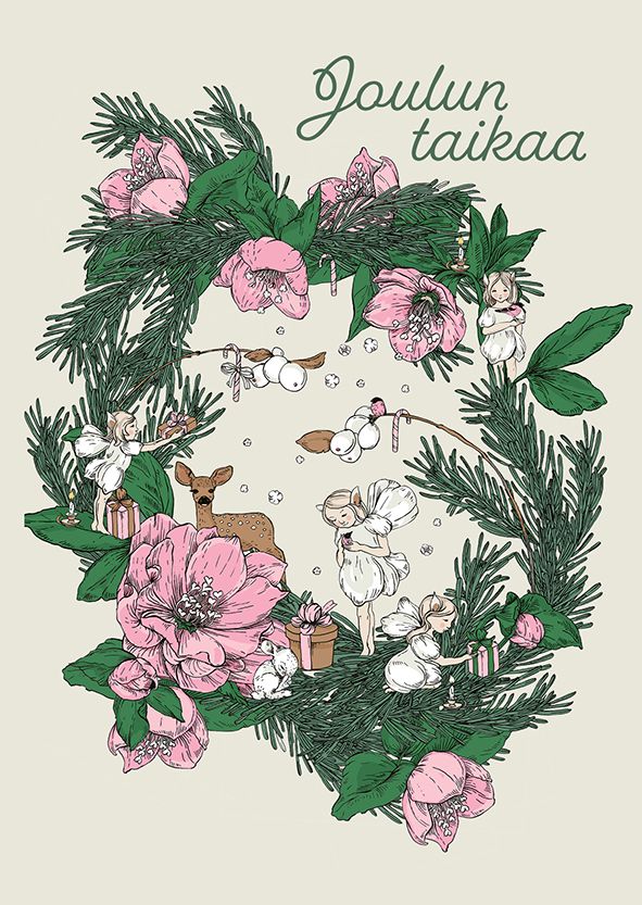 2-osainen joulukortti Nuppu Print Company - "Joulun taikaa", Joulusatu