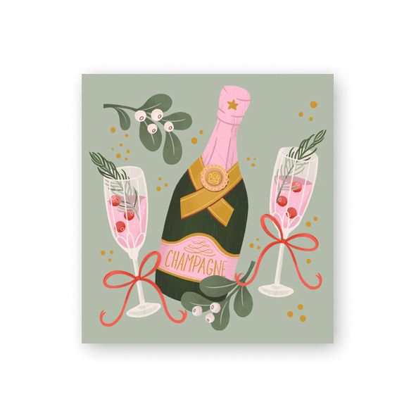 Pakettikortti joulu Putinki Sandberg - Champagne