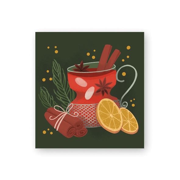 Pakettikortti joulu Putinki Sandberg - Glögi