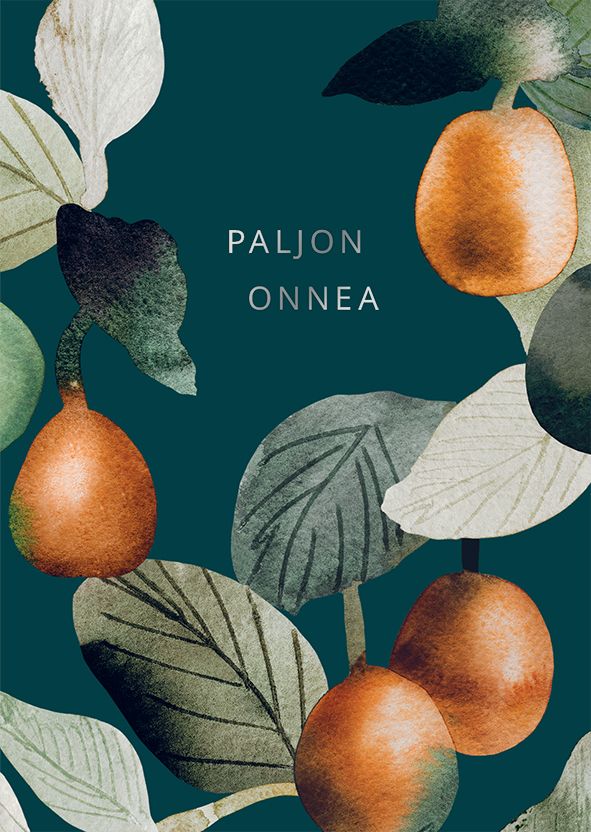 2-osainen kortti Pentik - Luumu, Paljon onnea