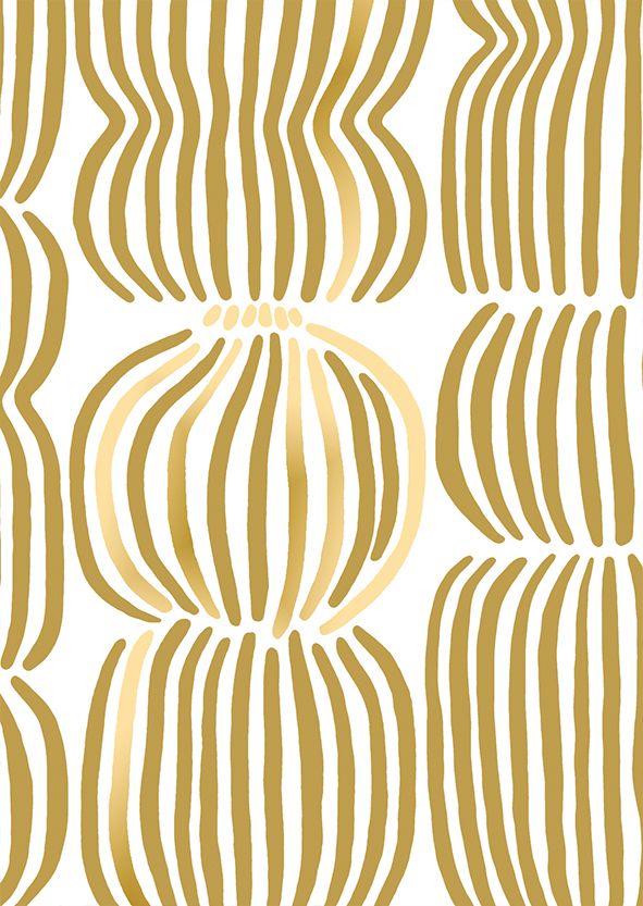 2-osainen kortti Pentik - Vilja, kulta