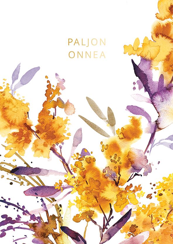 2-osainen kortti Pentik - Kultapiisku, Paljon onnea