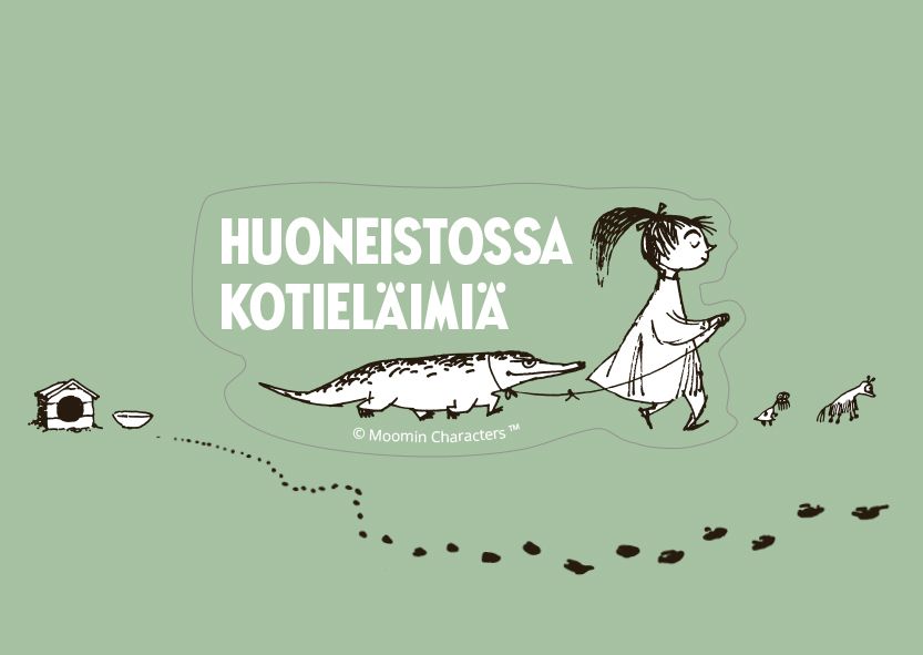 Ovitarra A6 Muumi - Huoneistossa kotieläimiä, Tyttö ja krokotiili