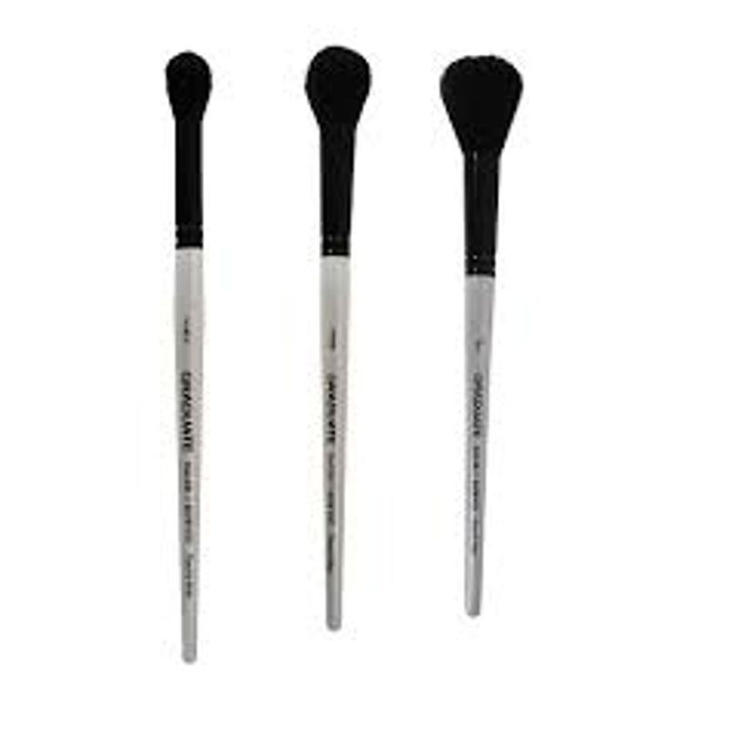 DR Graduate 3/4 vuohenkarvasivellin musta pyöreä, lyhyt varsi