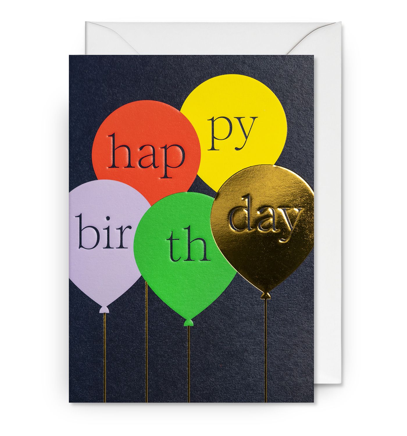 2-osainen kortti Lagom - Happy Birthday Balloons