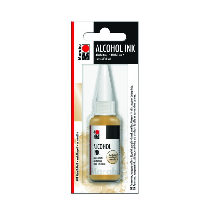 Marabu Alcohol ink 20 ml 784 metallic gold, kulta
