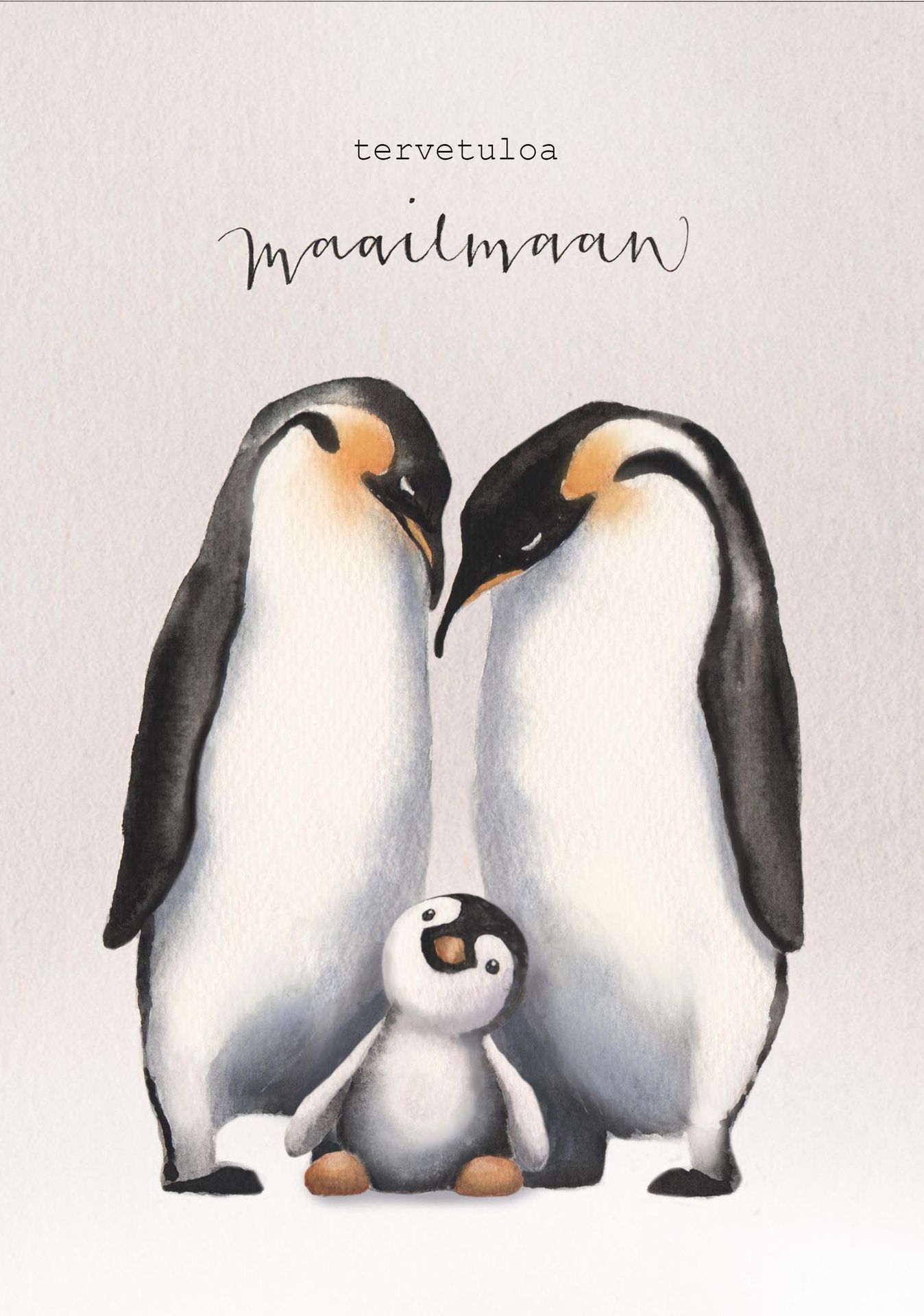 2-osainen kortti Henna Adel - Pingviiniperhe