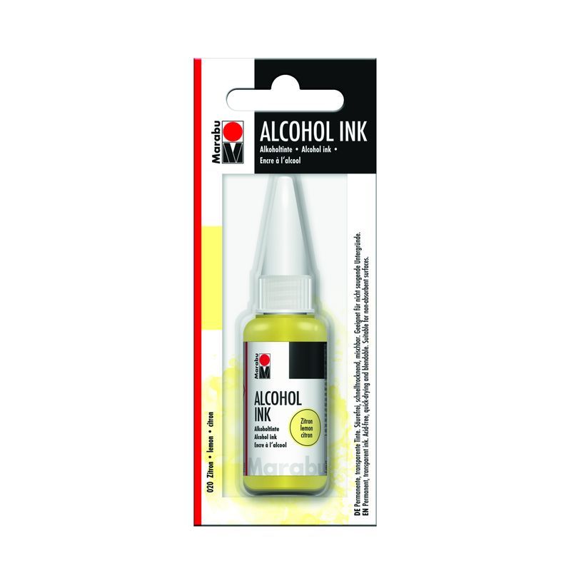 Marabu Alcohol ink 20 ml 020 lemon, sitruuna