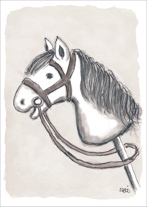 Postikortti Sari's Artwork - Keppihevonen