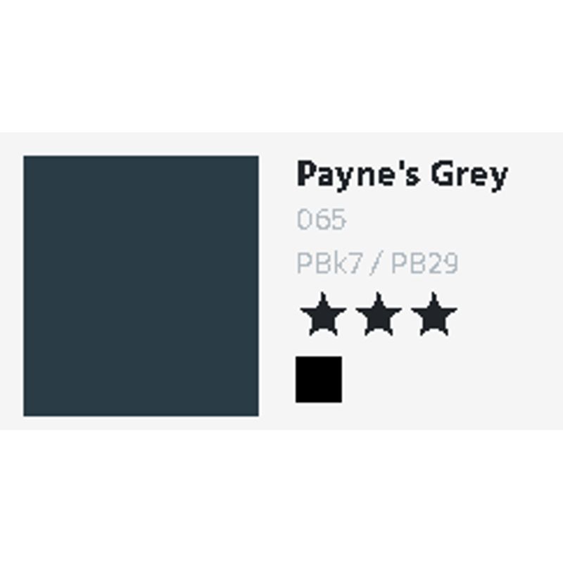 T DR Aquafine Gouache 065 15ml Paynes Grey