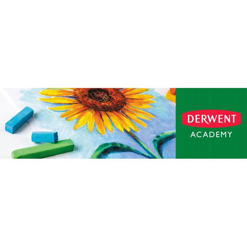 P. Derwent Academy Soft Pastels 24, Nelikulmainen, paksuus 9x9mm, pituus 65mm