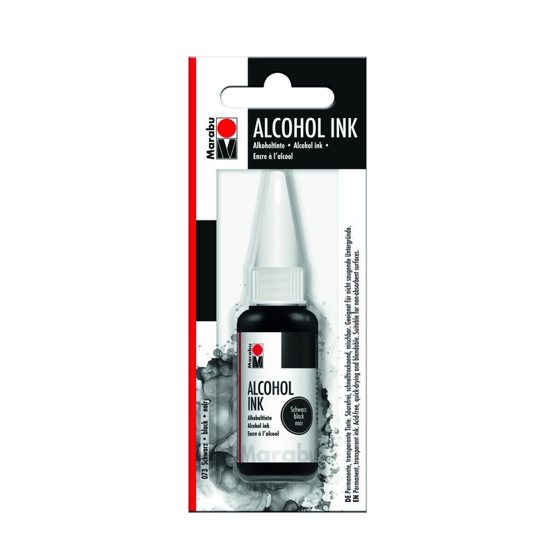 Marabu Alcohol ink 20 ml 073 black, musta