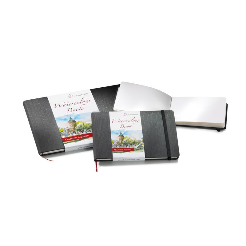 HM Akademie akvarellikirja 200g A5 (30) vaaka, Kovakantinen, kuminauhasuljenta