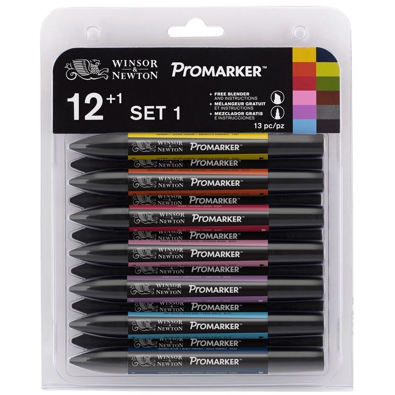 WN Promarker 12+1-lajitelma set 1, Sis. blenderin